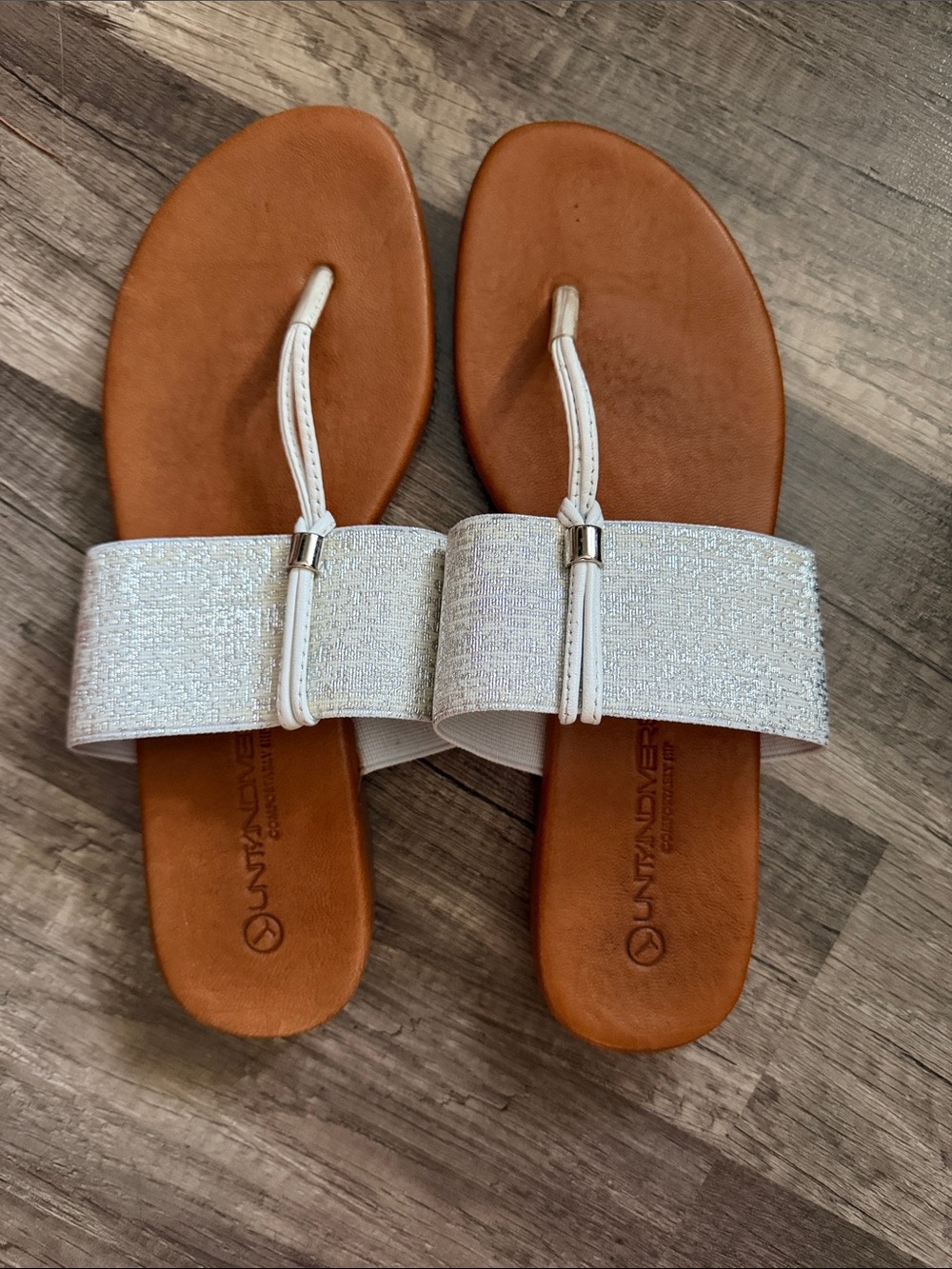 Unity in Diversity Metallic “Featherweights”Sandals- Made in Spain- US9- EU40